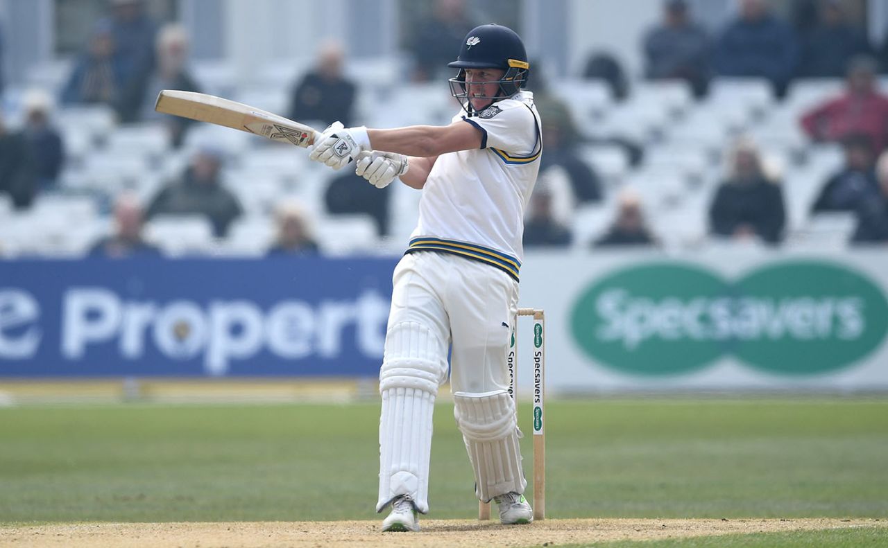 Gary Ballance latches on to a pull, Notts v Yorkshire, County Championship Division One, Trent Bridge, April 8, 2019