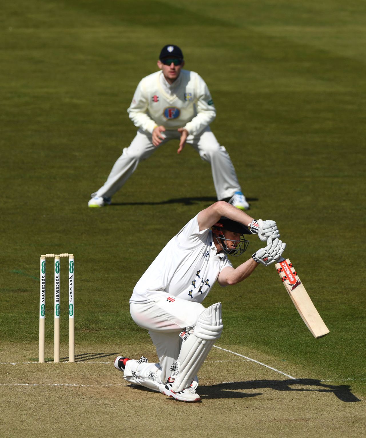 Luke Wells anchored the innings with 98 not out, Durham v Sussex, Chester-le-Street, 2nd day, April 12, 2019
