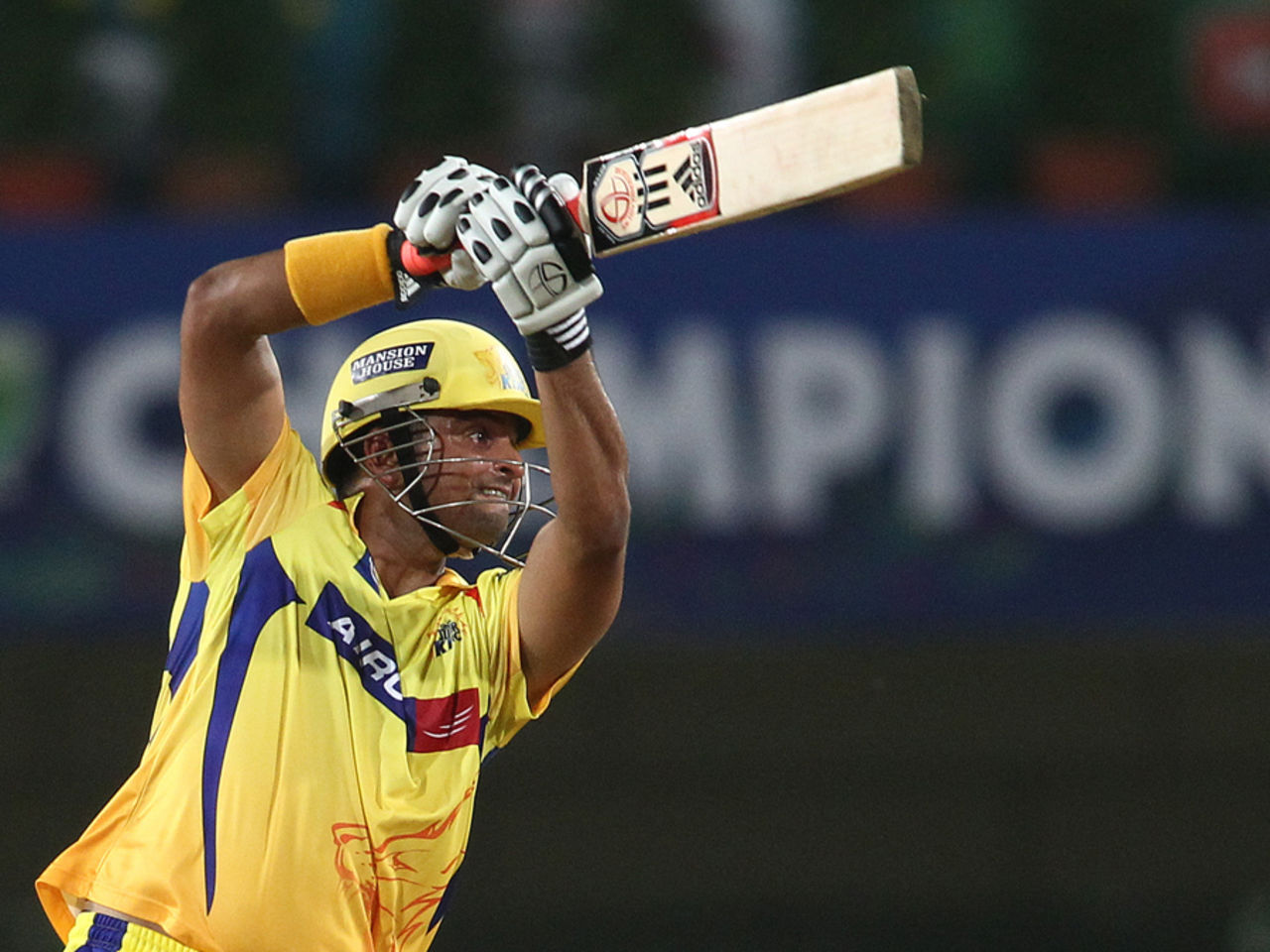 Suresh Raina pierces the off side, Chennai Super Kings v Titans, Champions League 2013, Group B, Ranchi, September 22, 2013