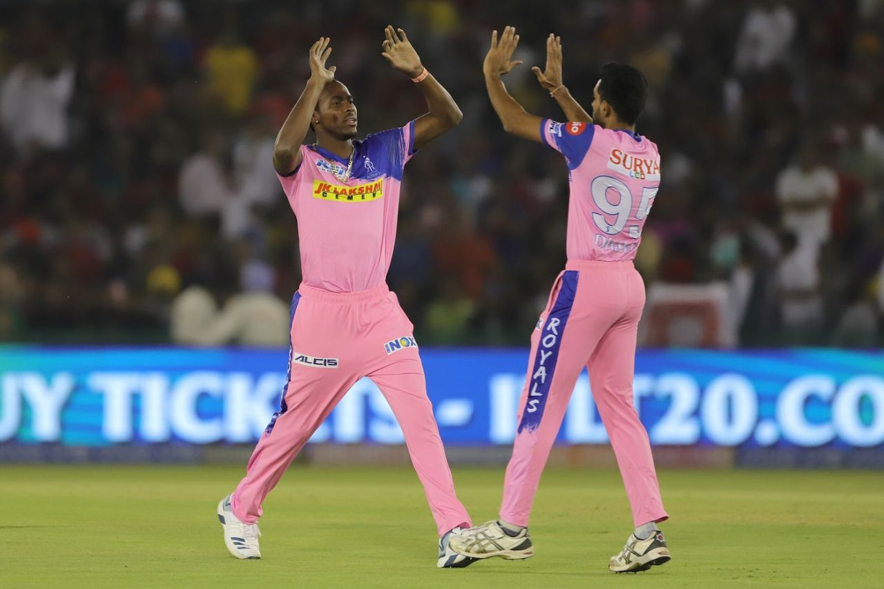 Jofra Archer sent back Chris Gayle, Kings XI Punjab v Rajasthan Royals, IPL 2019, Mohali, April 16, 2019