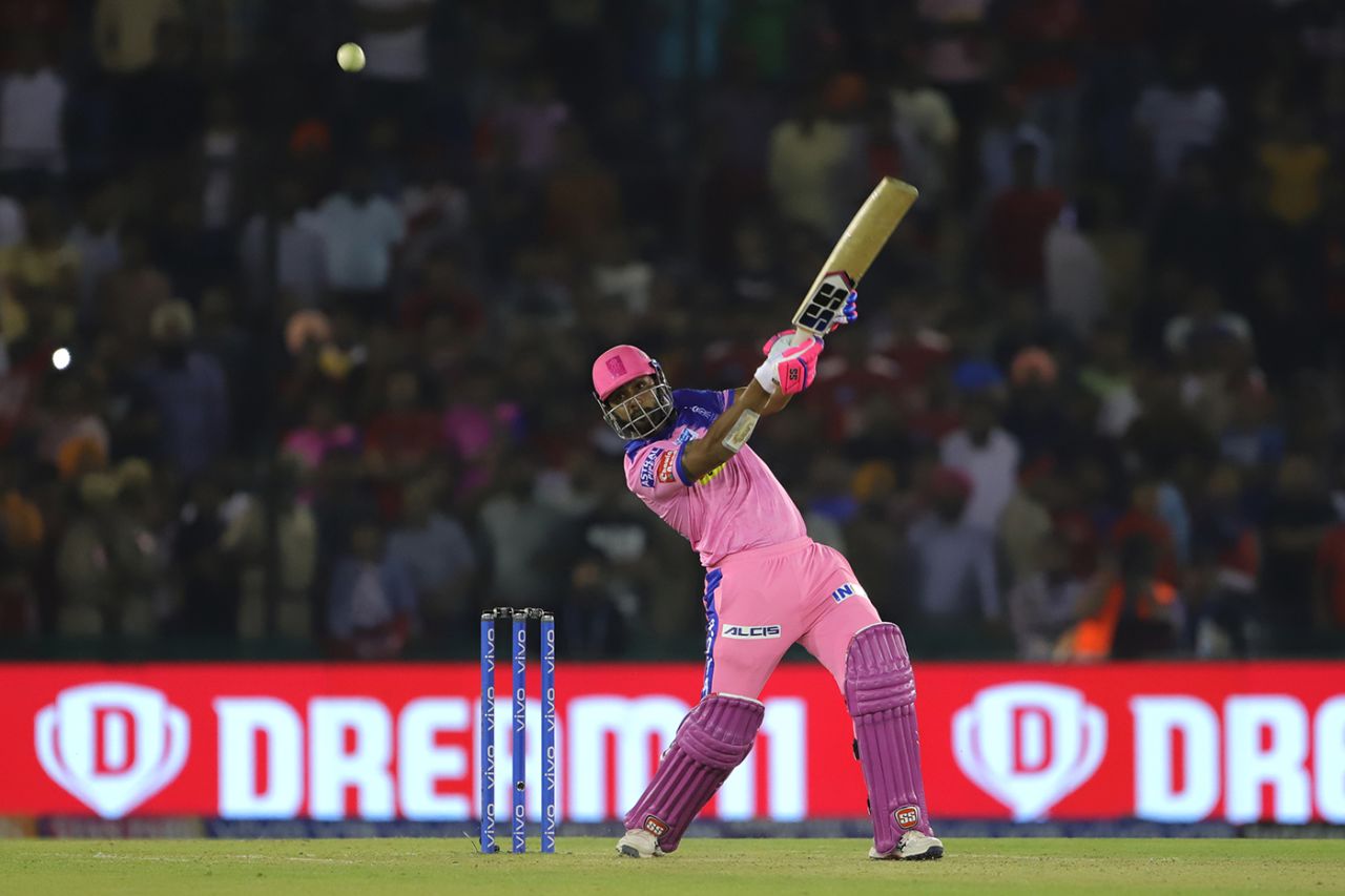 Stuart Binny hit three sixes in an unbeaten 33 off 11 balls, Kings XI Punjab v Rajasthan Royals, IPL 2019, Mohali, April 16, 2019