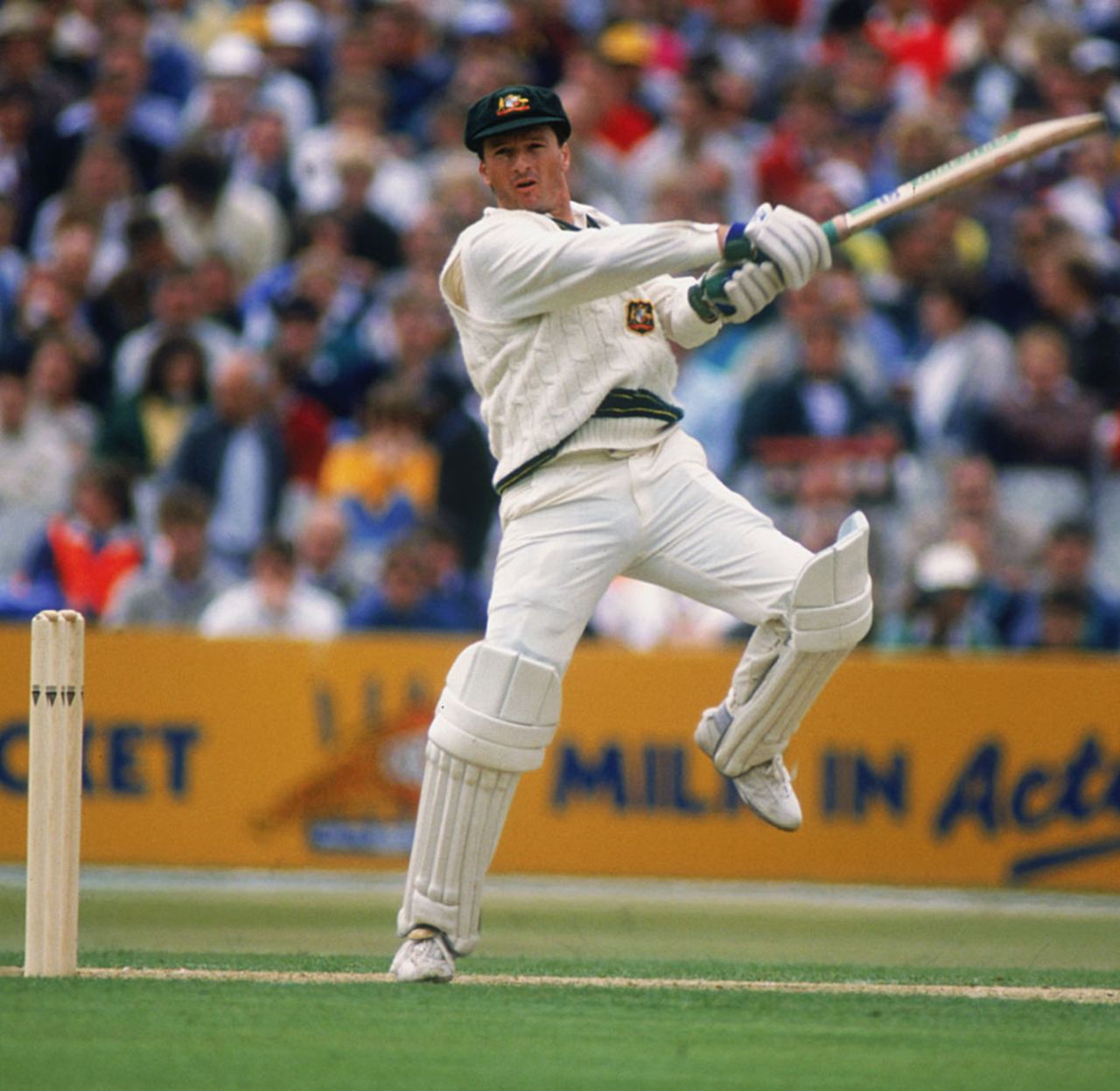 Steve Waugh plays the cut on the way to an unbeaten 177, England v Australia, 1st Test, June 9, 1989