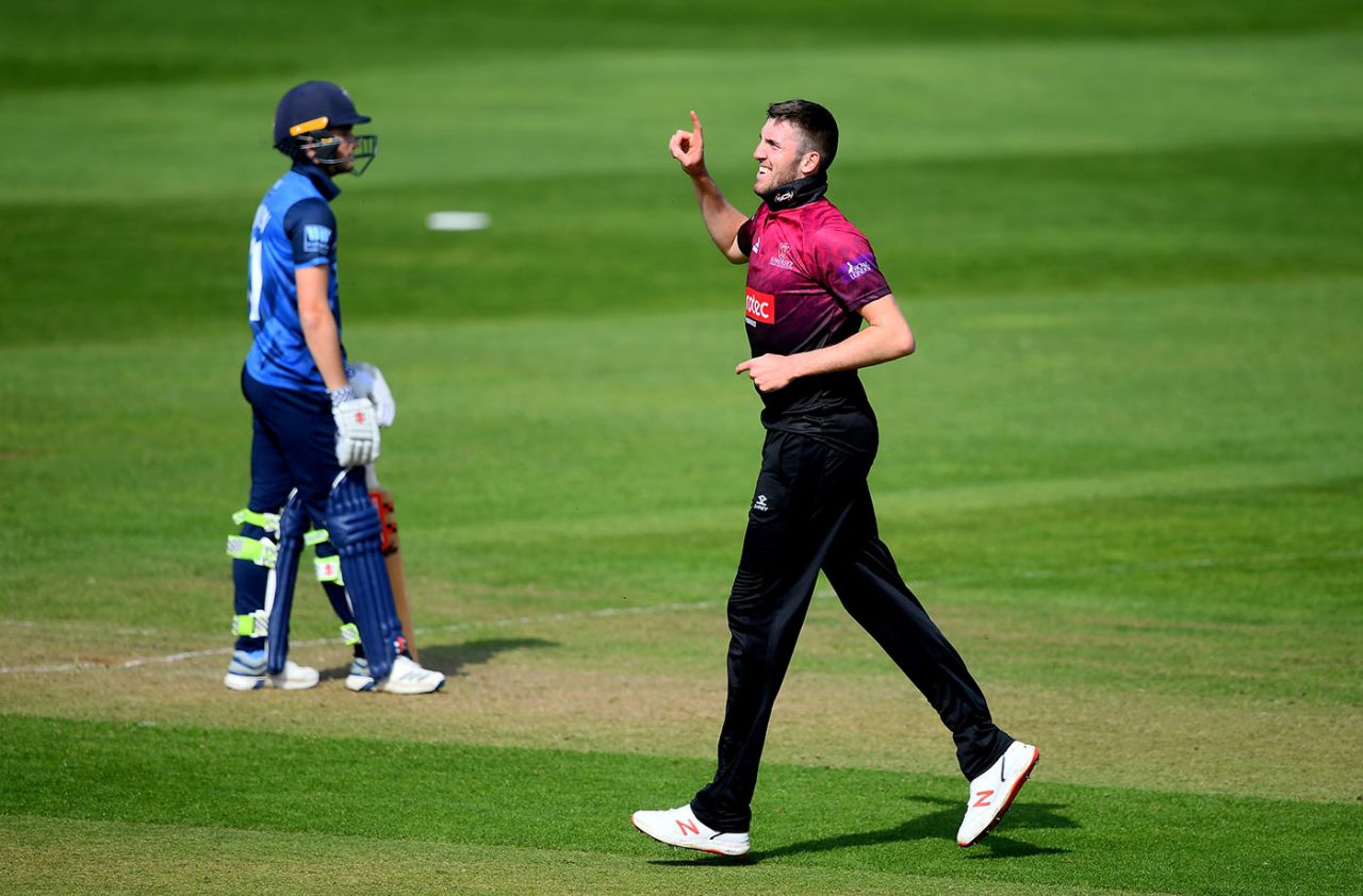 Craig Overton claimed a five-for, Somerset v Kent, Royal London Cup, South Group, Taunton, April 19, 2019