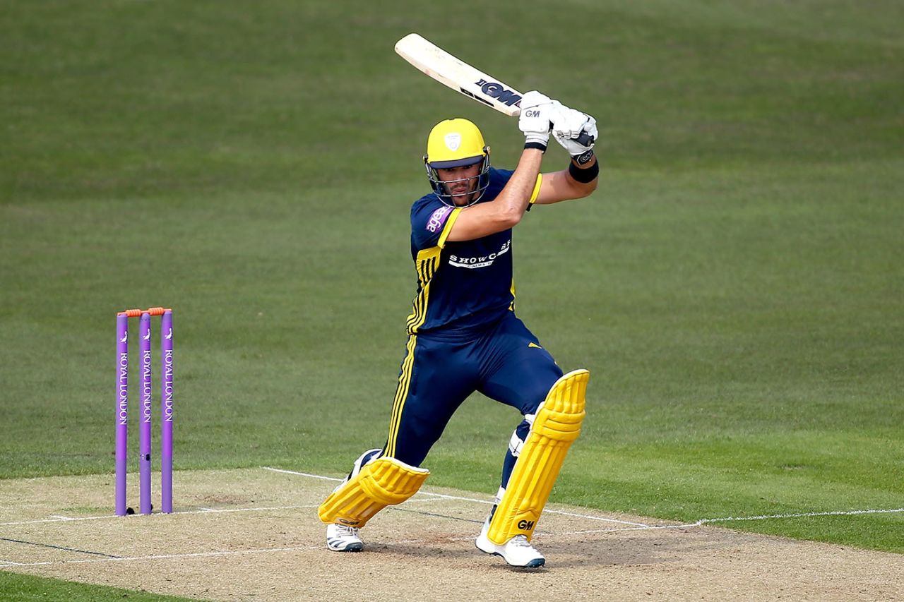 Aiden Markram of Hampshire bats, Kent v Hampshire, Royal London One Day Cup, Canterbury, April 17, 2019