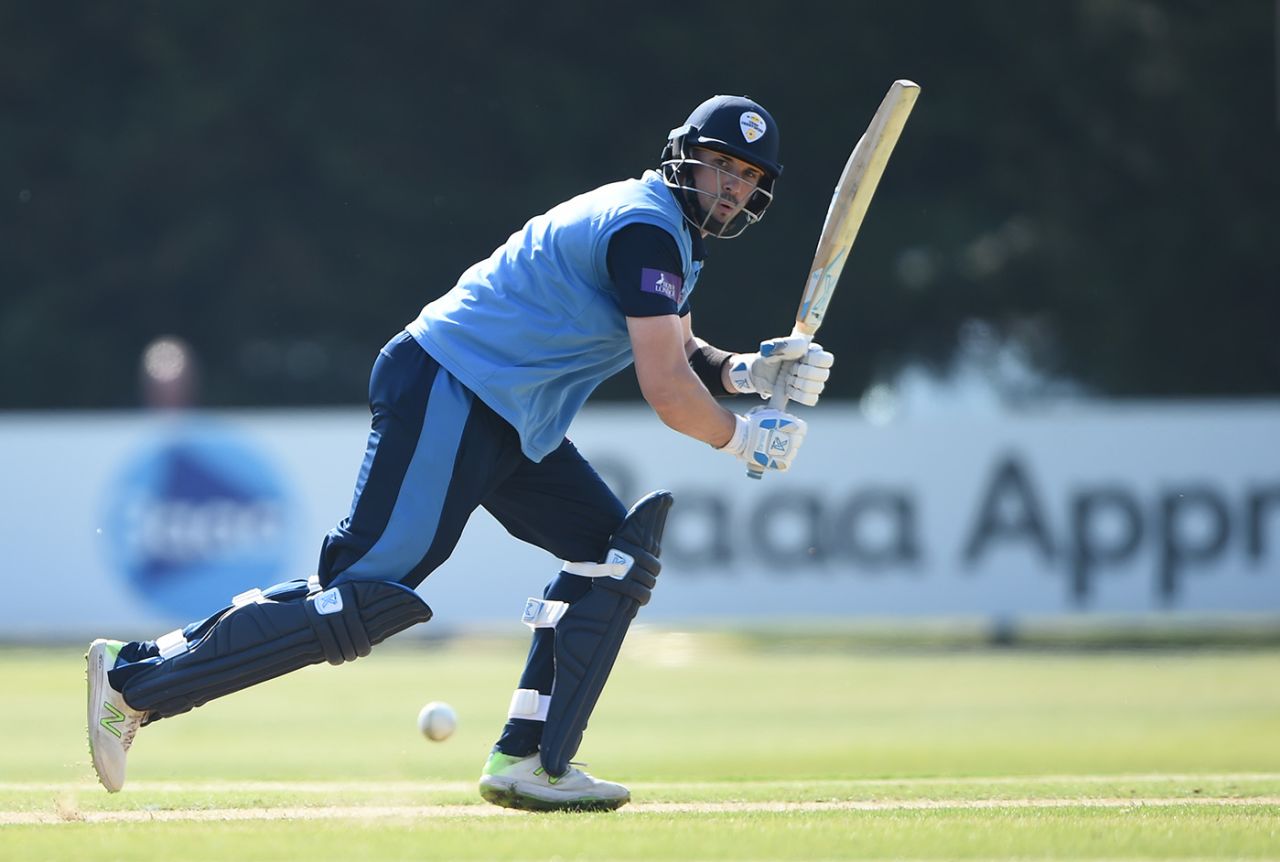 Billy Godleman clips into the leg side, Durham v Derbyshire, Royal London Cup, Derby, May 23, 2018