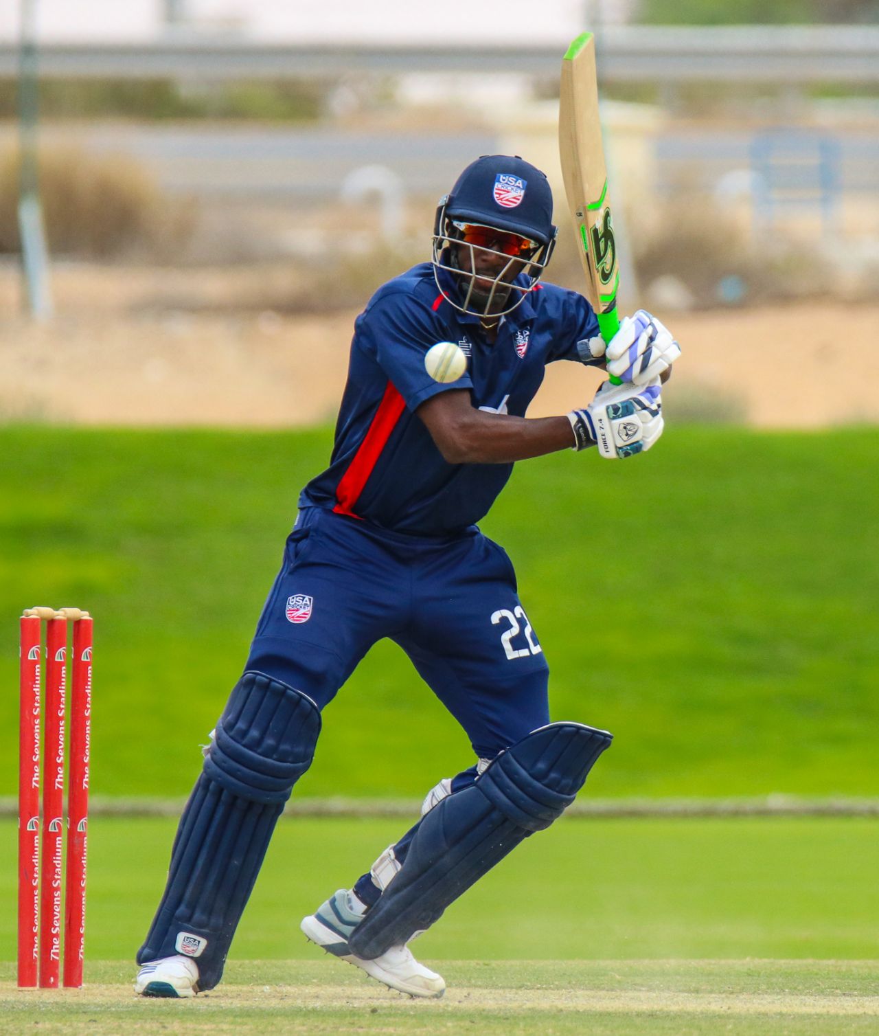 Hayden Walsh completes a wristy flick through midwicket, UAE v USA, Dubai, March 25, 2019