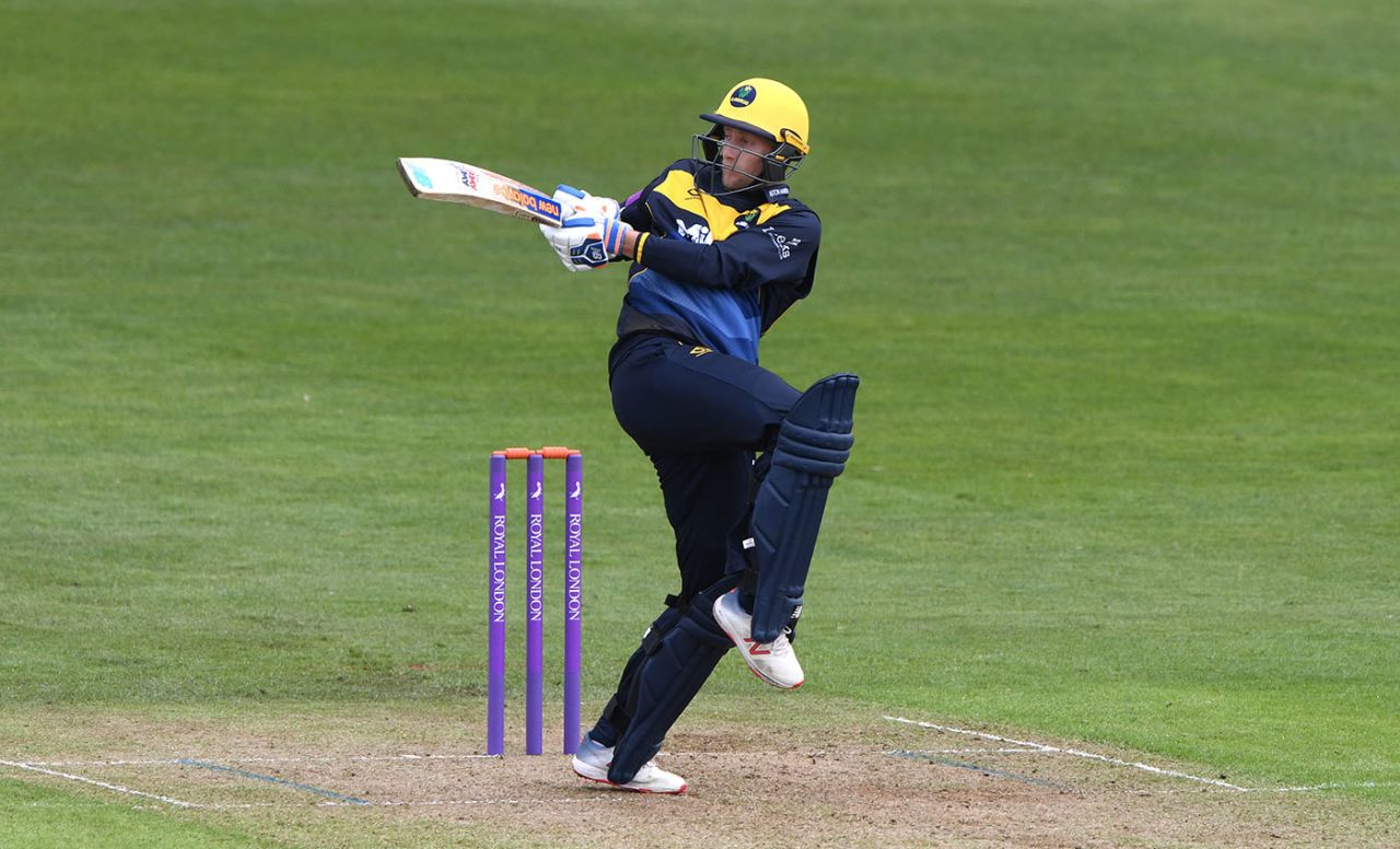 Billy Root swings away a pull shot Glamorgan v Surrey, Royal London One Day Cup, Sophia Gardens, April 28, 2019