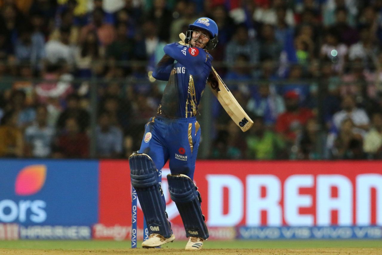 Quinton de Kock drags one into the leg side, Mumbai Indians v Sunrisers Hyderabad, IPL 2019, Mumbai, May 2, 2019