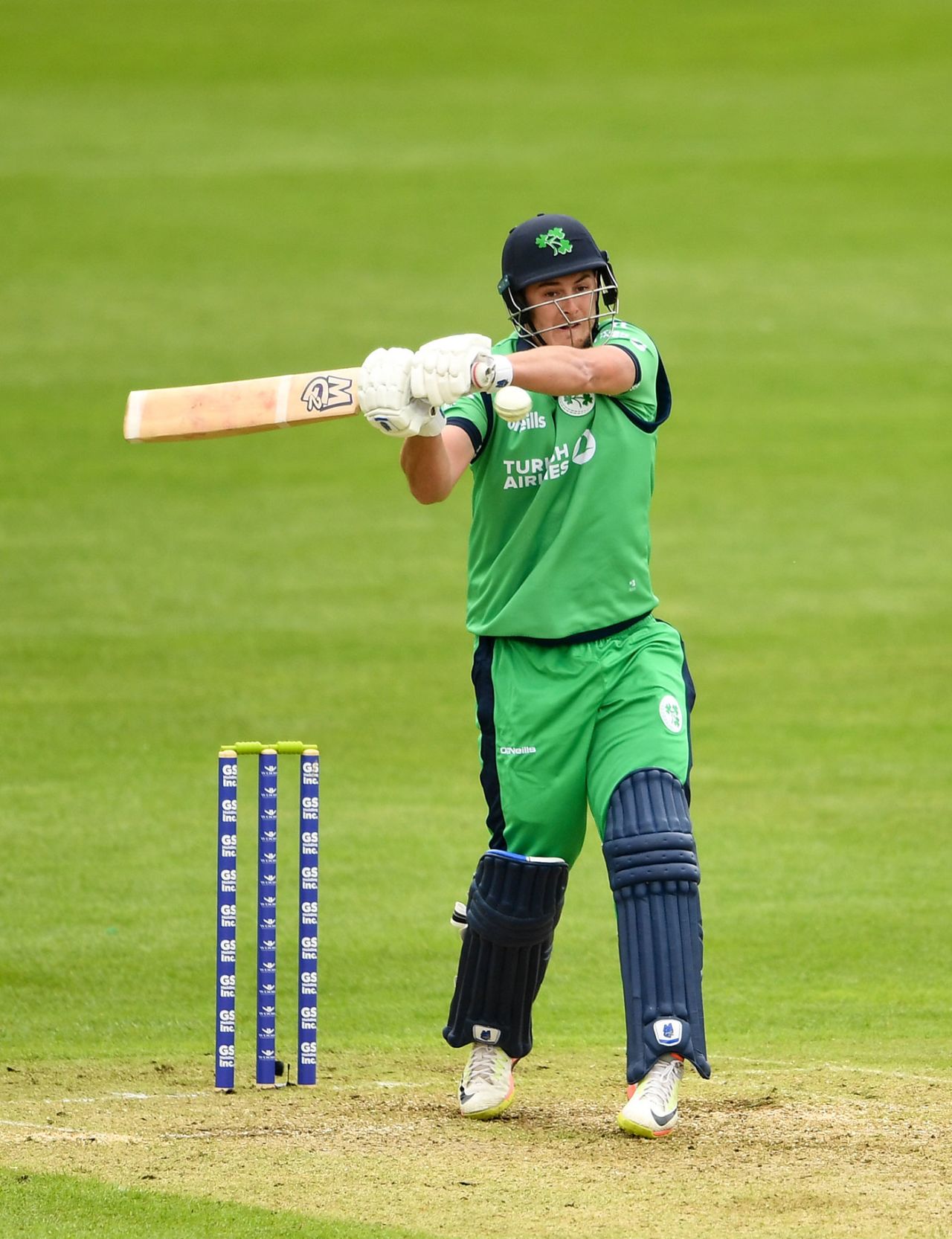 Mark Adair pulls through the leg side, Ireland v England, only ODI, May 3, 2019