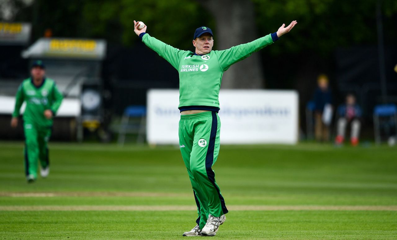Kevin O'Brien caught Joe Denly at midwicket, Ireland v England, only ODI, Malahide, May 3, 2019