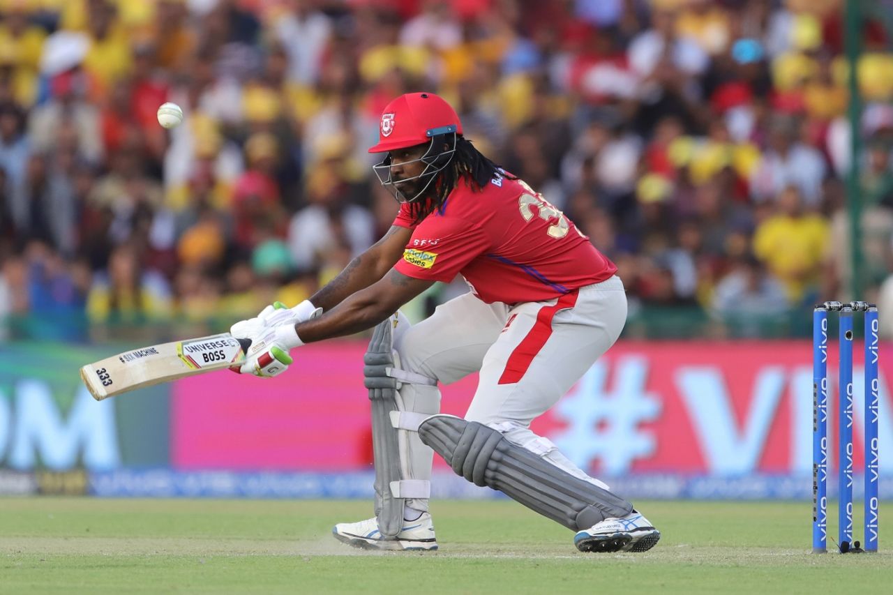 Chris Gayle played a supporting role to KL Rahul for the best part, Kings XI Punjab v Chennai Super Kings, IPL 2019, Mohali, May 5, 2019