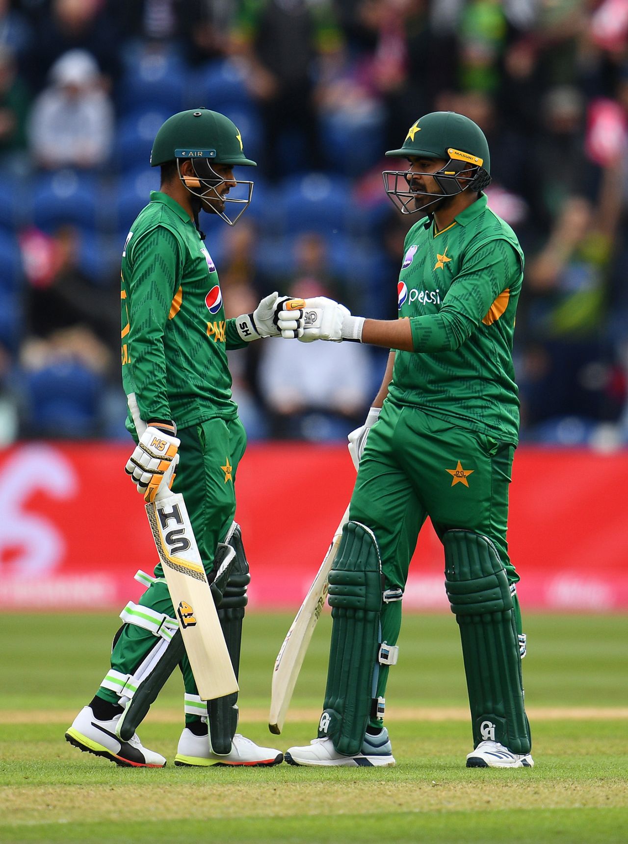 Babar Azam and Haris Sohail shared a century stand, England v Pakistan, only T20I, Cardiff, May 5, 2019