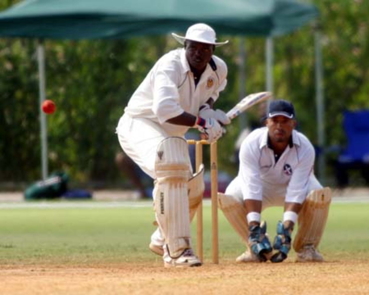 Clayton Lambert (USA) batting against Bermuda