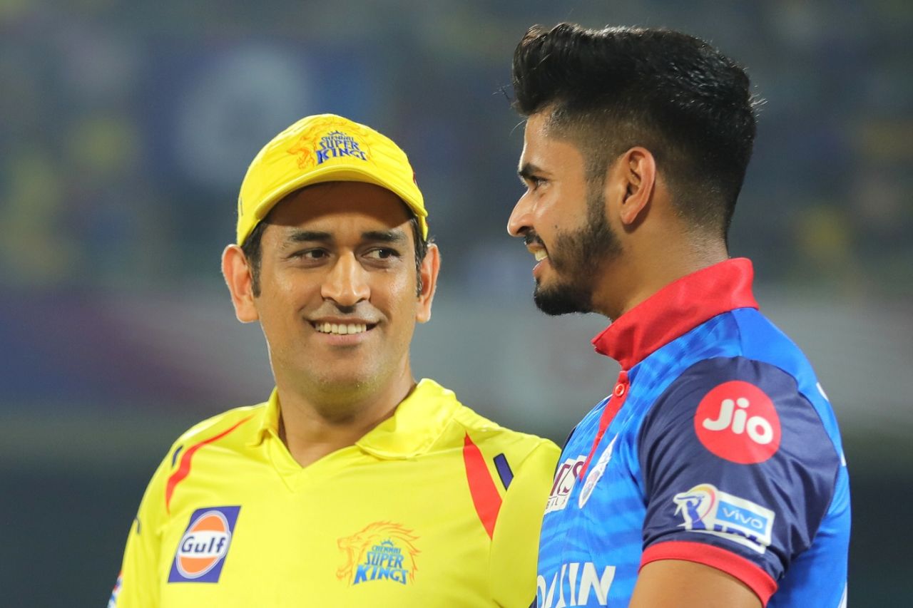 MS Dhoni and Shreyas Iyer - all smiles before the knockout clash, Chennai Super Kings v Delhi Capitals, IPL 2019 Qualifier 2, Visakhapatnam, May 10, 2019