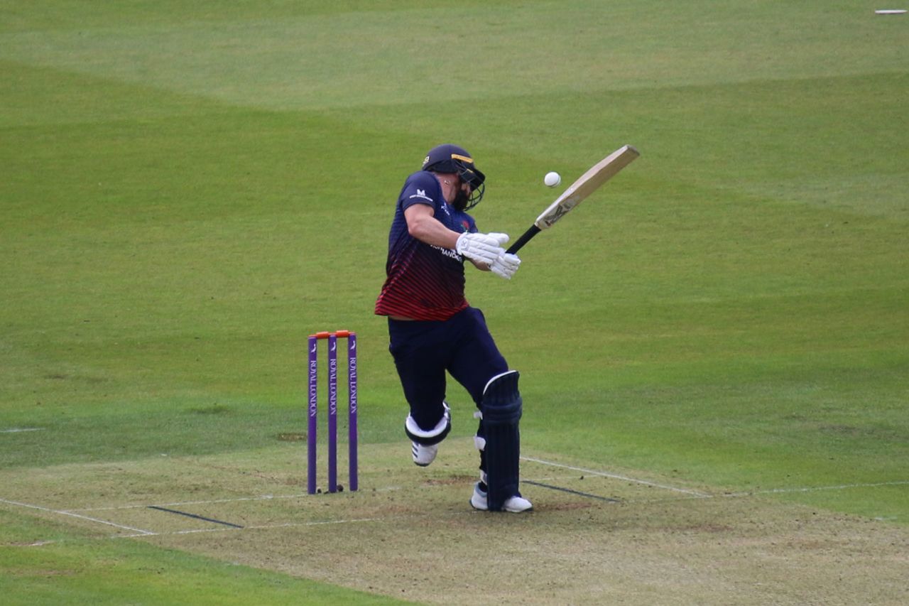 Stephen Croft is hurried by a short ball, Middlesex v Lancashire, Royal London Cup, Lord's, May 10, 2019