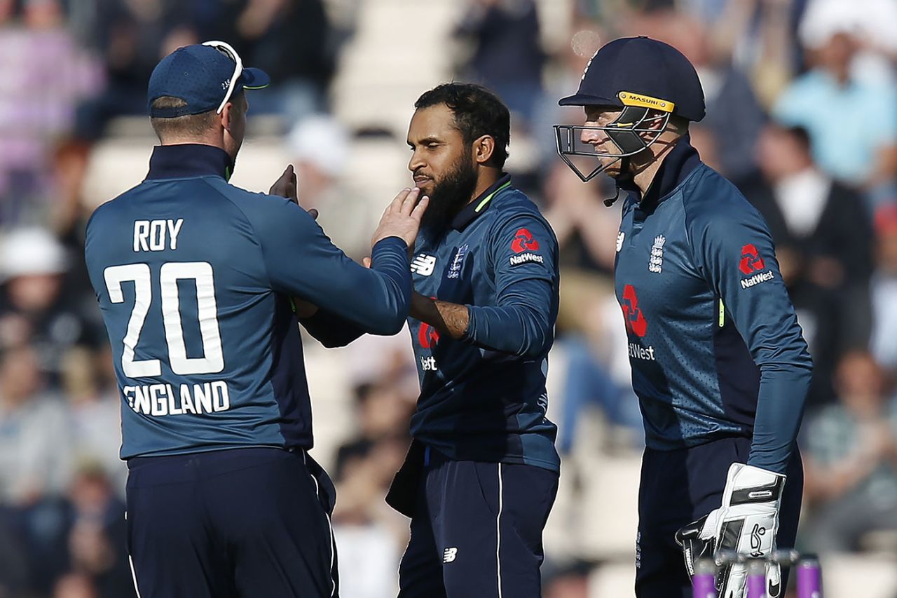 Adil Rashid claims the wicket of Babar Azam, England v Pakistan, 2nd ODI, Ageas Bowl, May 11, 2019