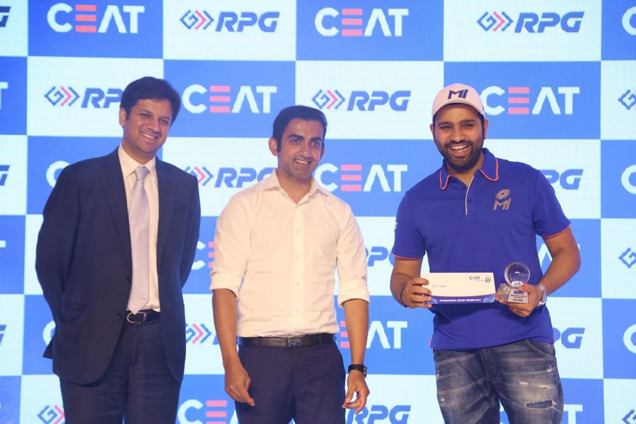 Rohit Sharma was named the CEAT International ODI Cricketer of the Year, CEAT Cricket Rating Awards 2019, Mumbai, May 13, 2019