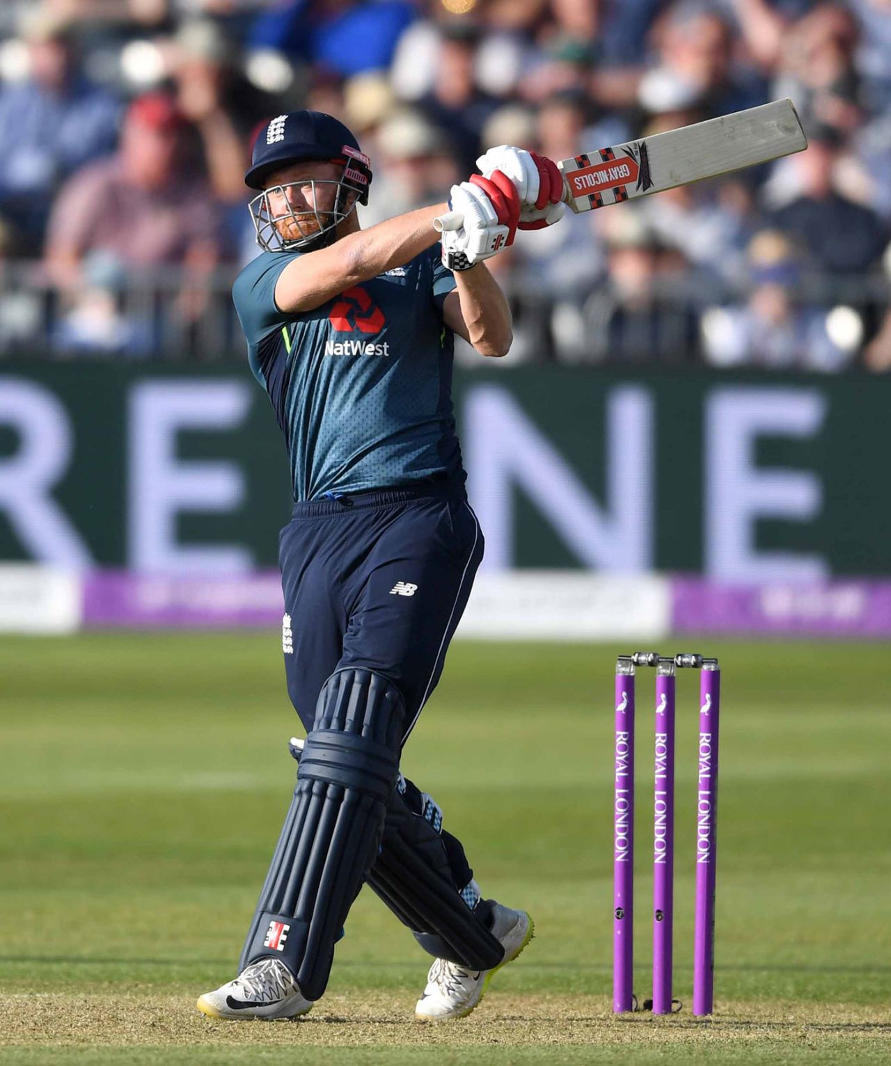 Jonny Bairstow pounds another shot through the leg side, England v Pakistan, 3rd ODI, Bristol, May 14, 2019