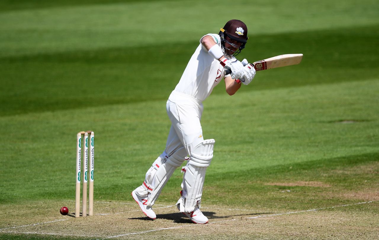 Rory Burns tucks the ball down to leg, Somerset v Surrey, County Championship, Taunton, 1st day, May 14, 2019