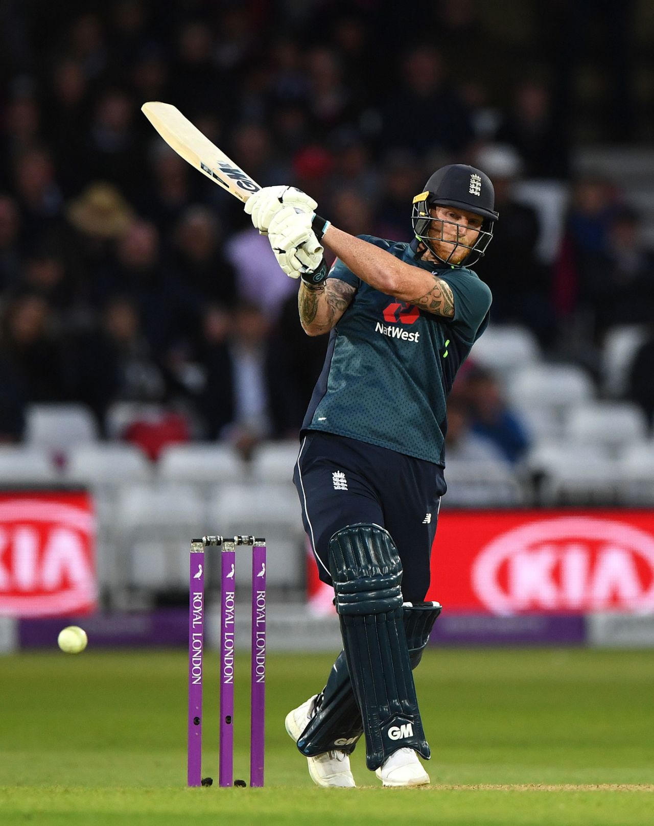 Ben Stokes pulls through the leg side, England v Pakistan, 4th ODI, Trent Bridge, May 17, 2019