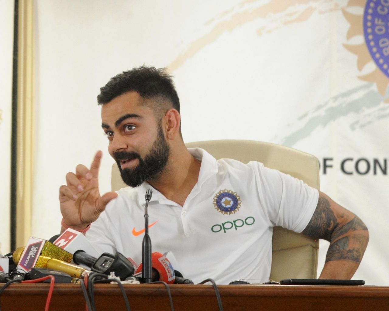 Virat Kohli addresses the media ahead of India's departure to England, Mumbai, May 21, 2019