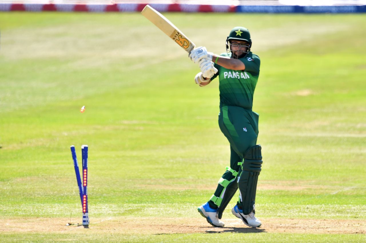 Imam-ul-haq dragged one onto his stumps, Afghanistan v Pakistan, World Cup 2019, warm-up, Bristol, May 24, 2019