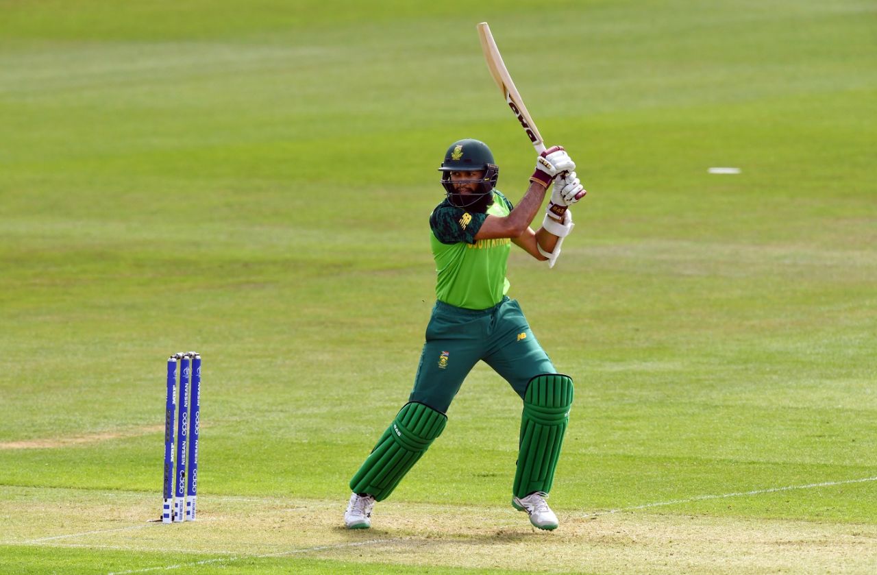 Hashim Amla plays a cut, South Africa v Sri Lanka, warm-up match, World Cup 2019, Cardiff, May 24, 2019