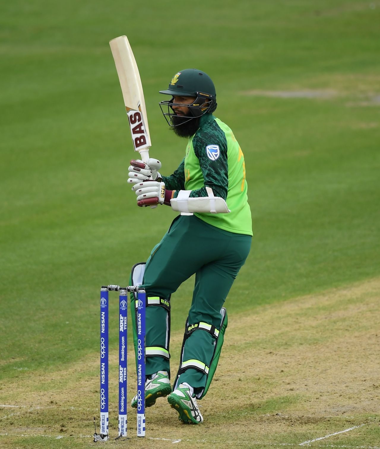 Hashim Amla pulls behind square, South Africa v West Indies, World Cup 2019 warm-up, Bristol, May 26, 2019