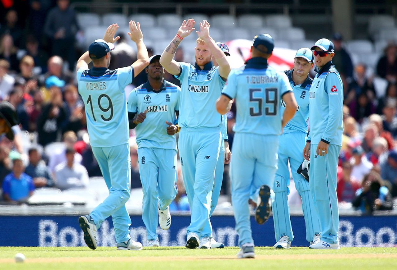 Ben Stokes claims a wicket for England, England v Afghanistan, The Oval, May 27, 2019