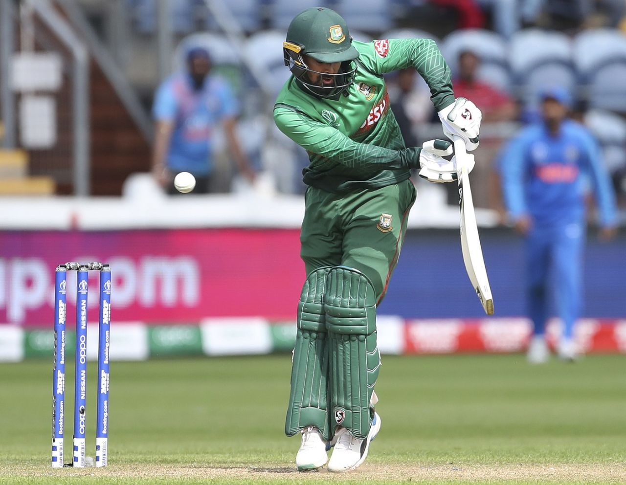 Liton Das clips one to fine-leg, Bangladesh v India, World Cup 2019 warm-up, Cardiff, May 28, 2019