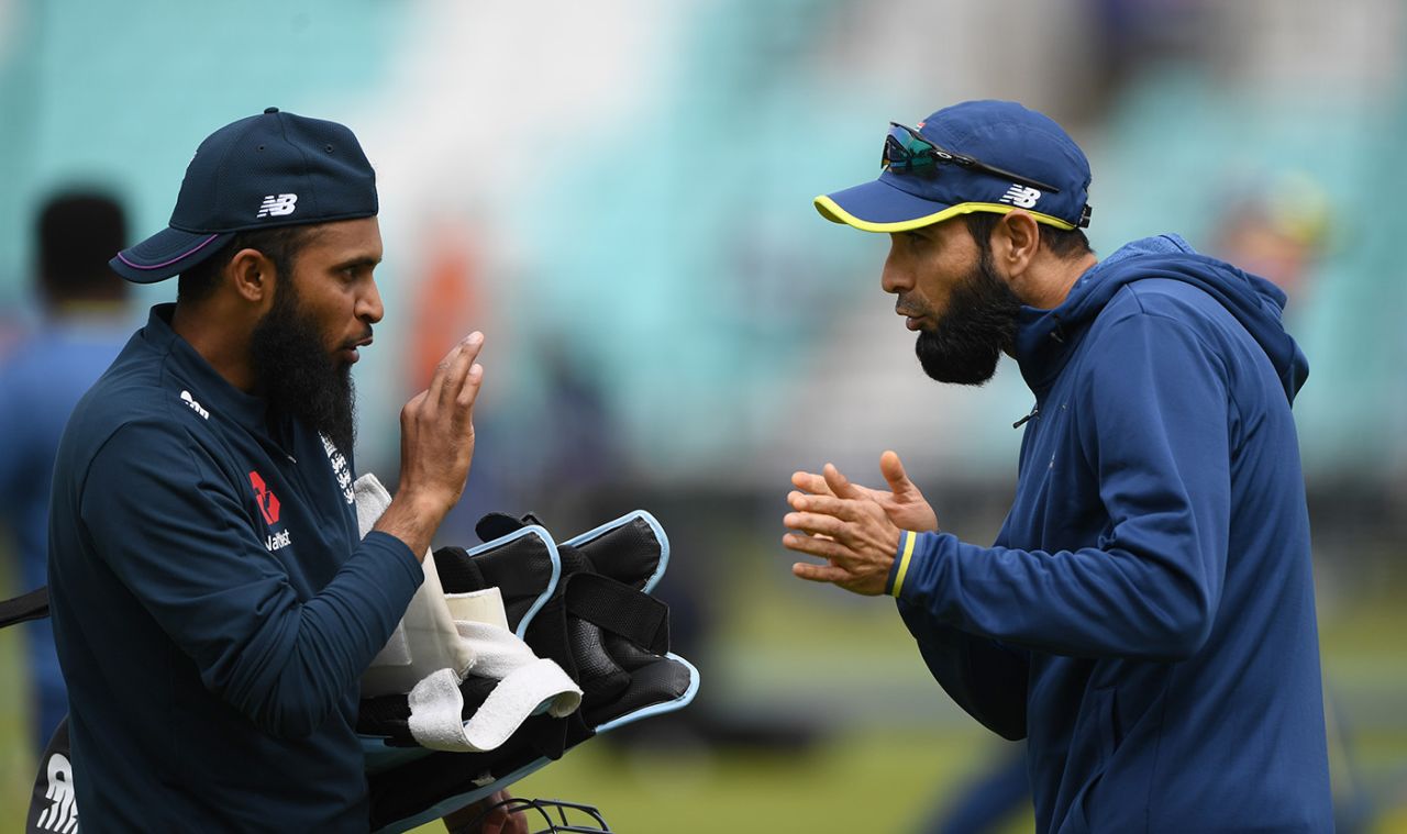 Leggies union: Adil Rashid and Imran Tahir cross paths at training, The Oval, May 29, 2019