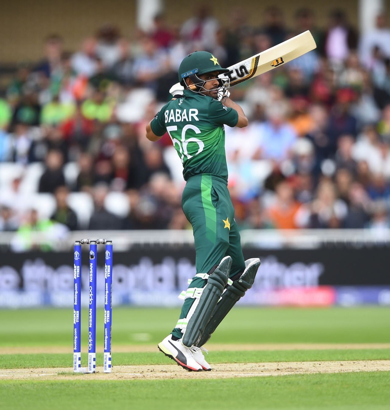 Babar Azam steers the ball away, Pakistan v West Indies, World Cup 2019, Trent Bridge, May 31, 2019