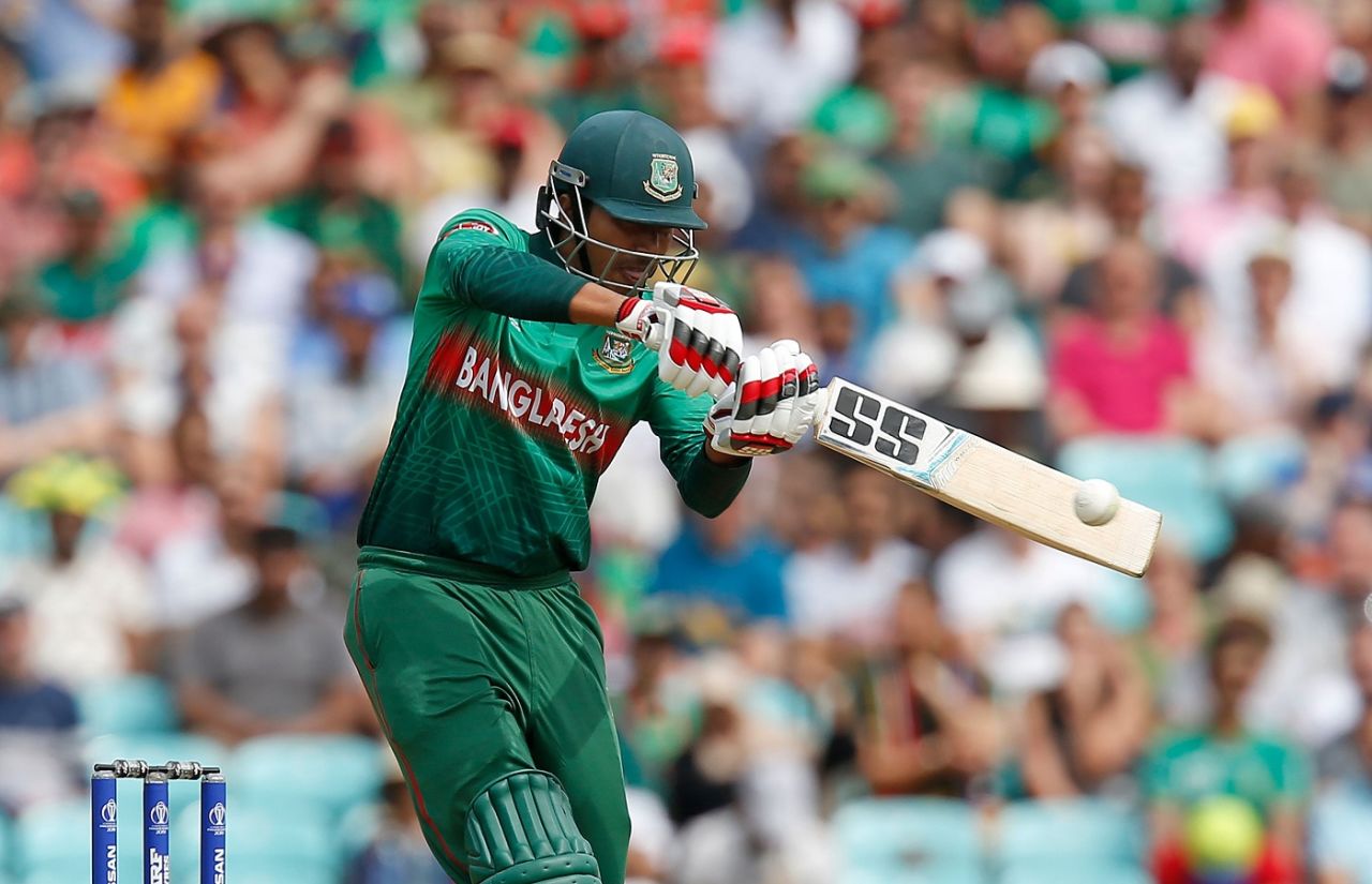 Soumya Sarkar hits a boundary, Bangladesh v South Africa, World Cup 2019, The Oval, June 2, 2019