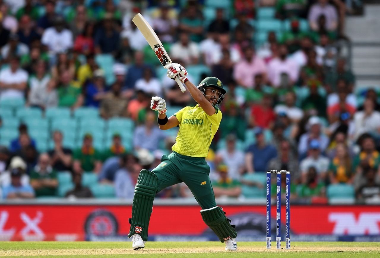 JP Duminy hits a shot, Bangladesh v South Africa, World Cup 2019, The Oval, June 2, 2019