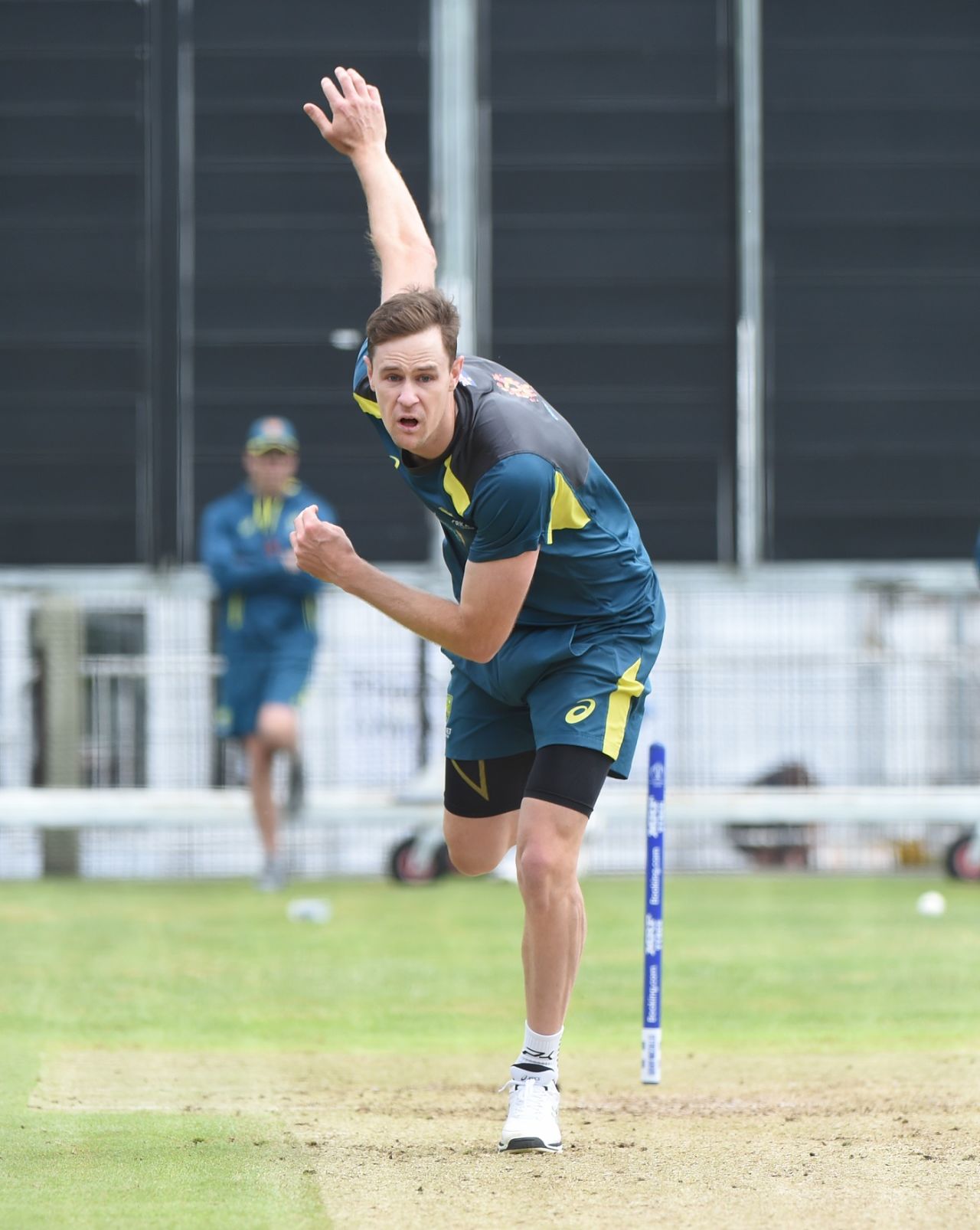 Jason Behrendorff bowls in the nets, World Cup 2019, Nottingham, June 3, 2019