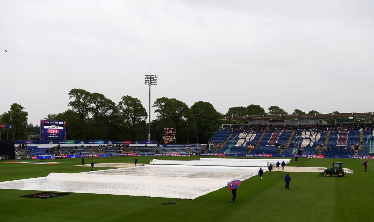 Rain delays play, Afghanistan v Sri Lanka, World Cup 2019, Cardiff, June 4, 2019