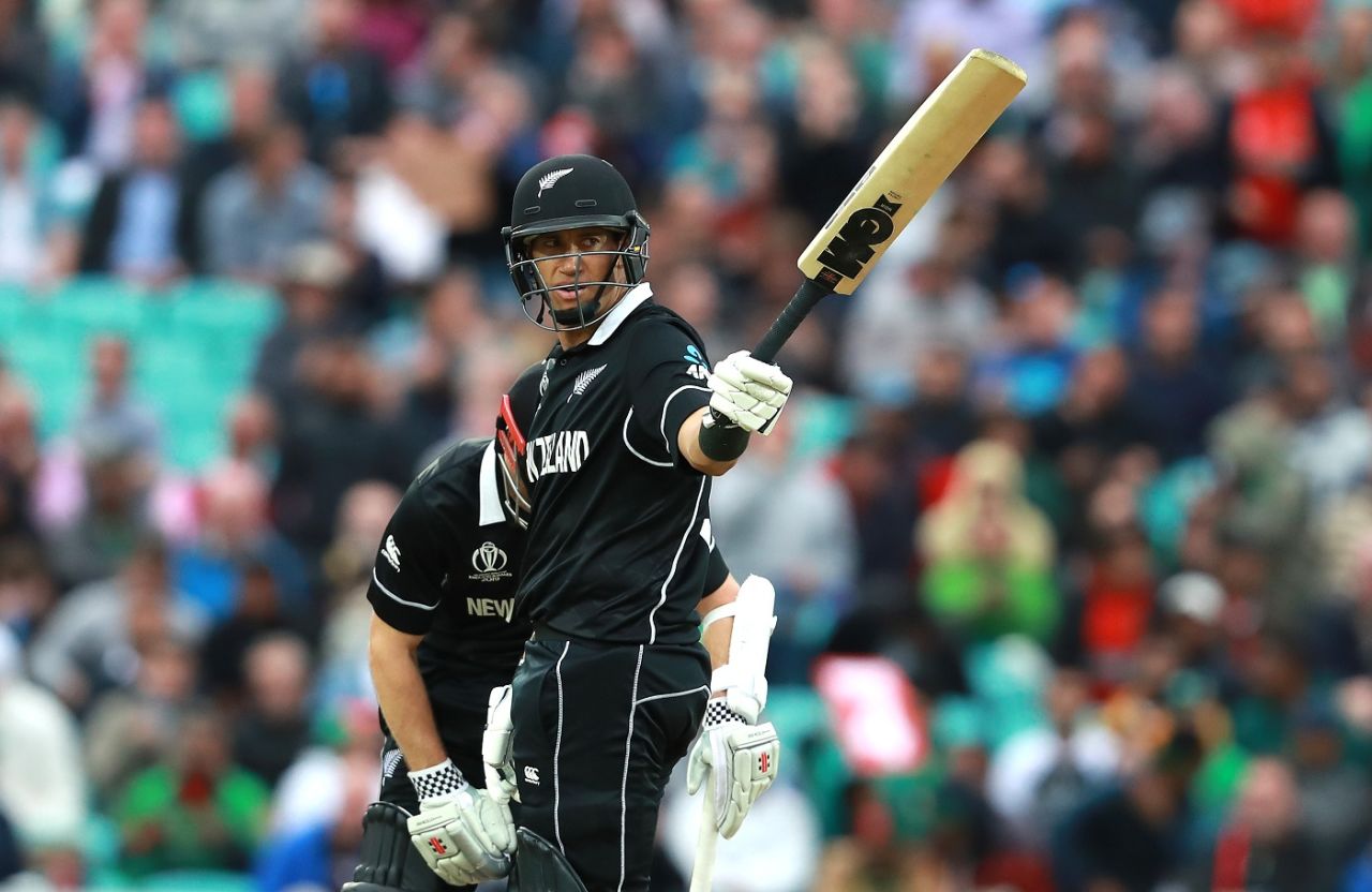 Ross Taylor celebrates his fifty, Bangladesh v New Zealand, World Cup 2019, The Oval, June 5, 2019