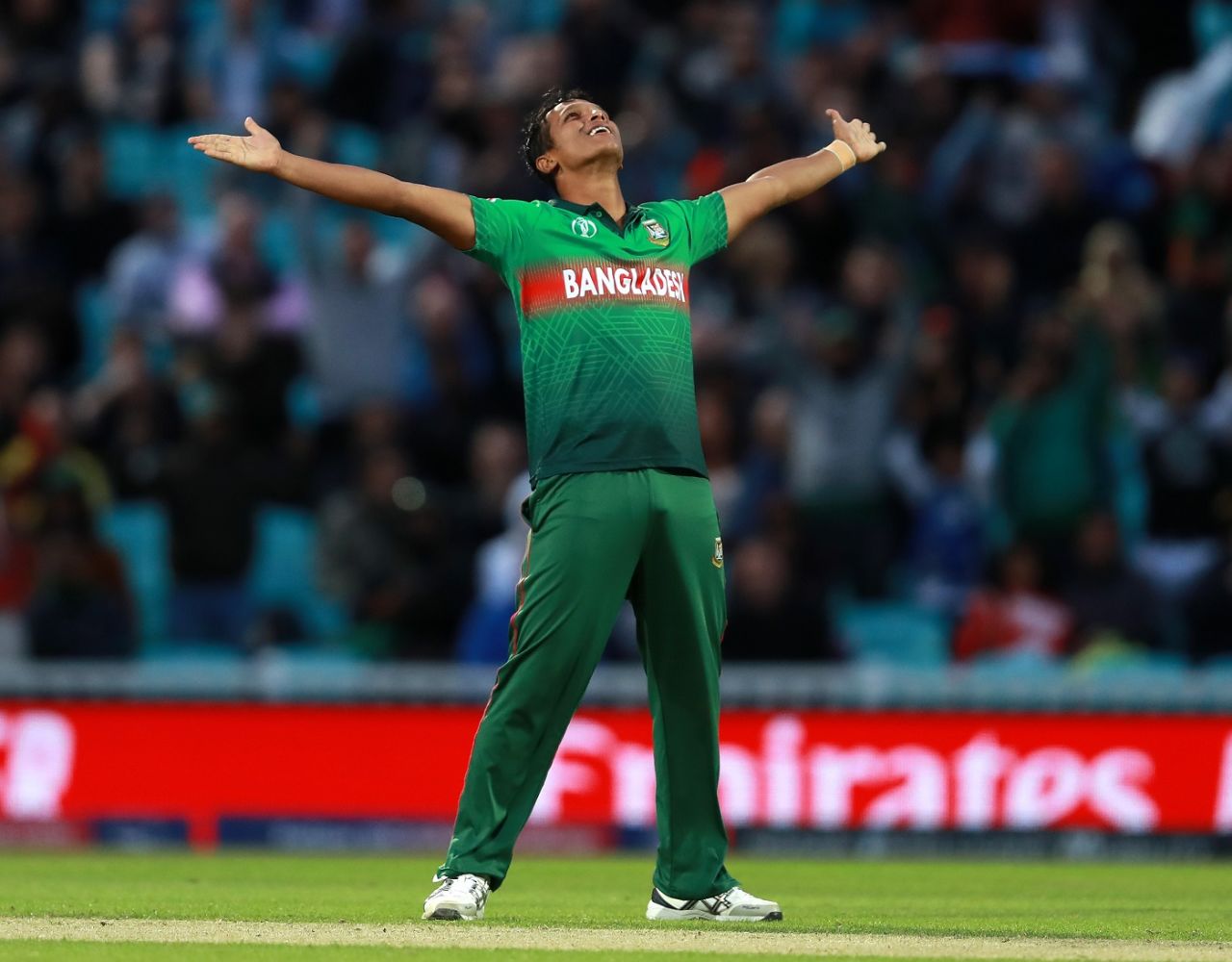 Mohammad Saifuddin celebrates after removing Colin de Grandehomme, Bangladesh v New Zealand, World Cup 2019, The Oval, June 5, 2019
