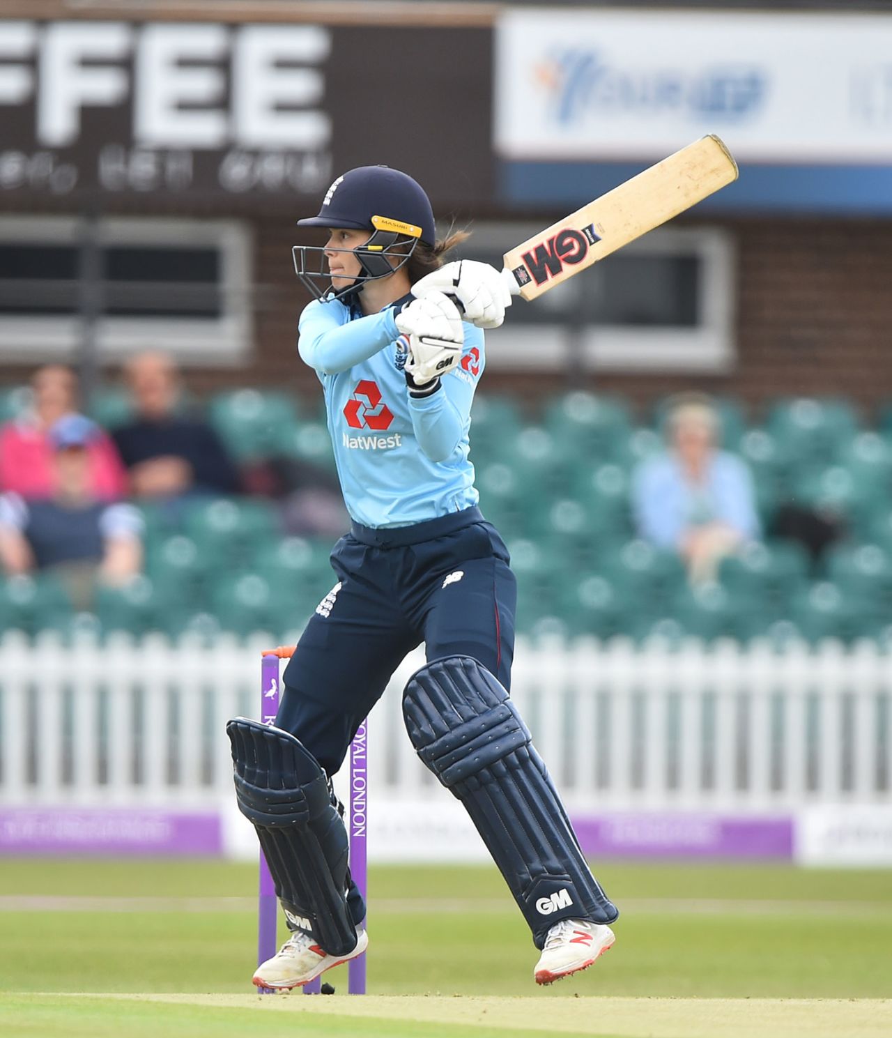Amy Jones cuts through the off side, England v West Indies, 1st women's ODI, Leicester, June 6, 2019