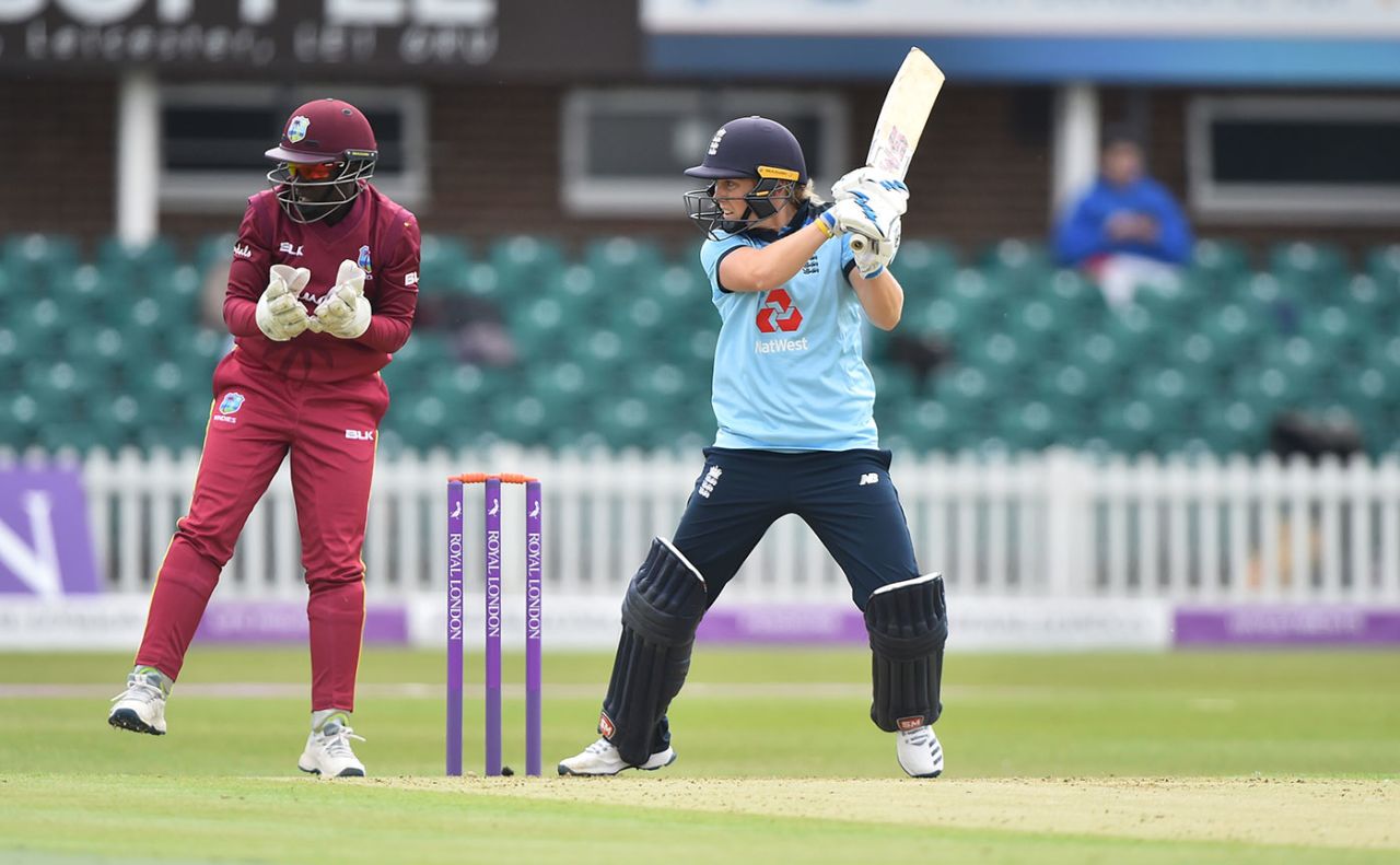 Heather Knight carves through point, England v West Indies, 1st women's ODI, Leicester, June 6, 2019