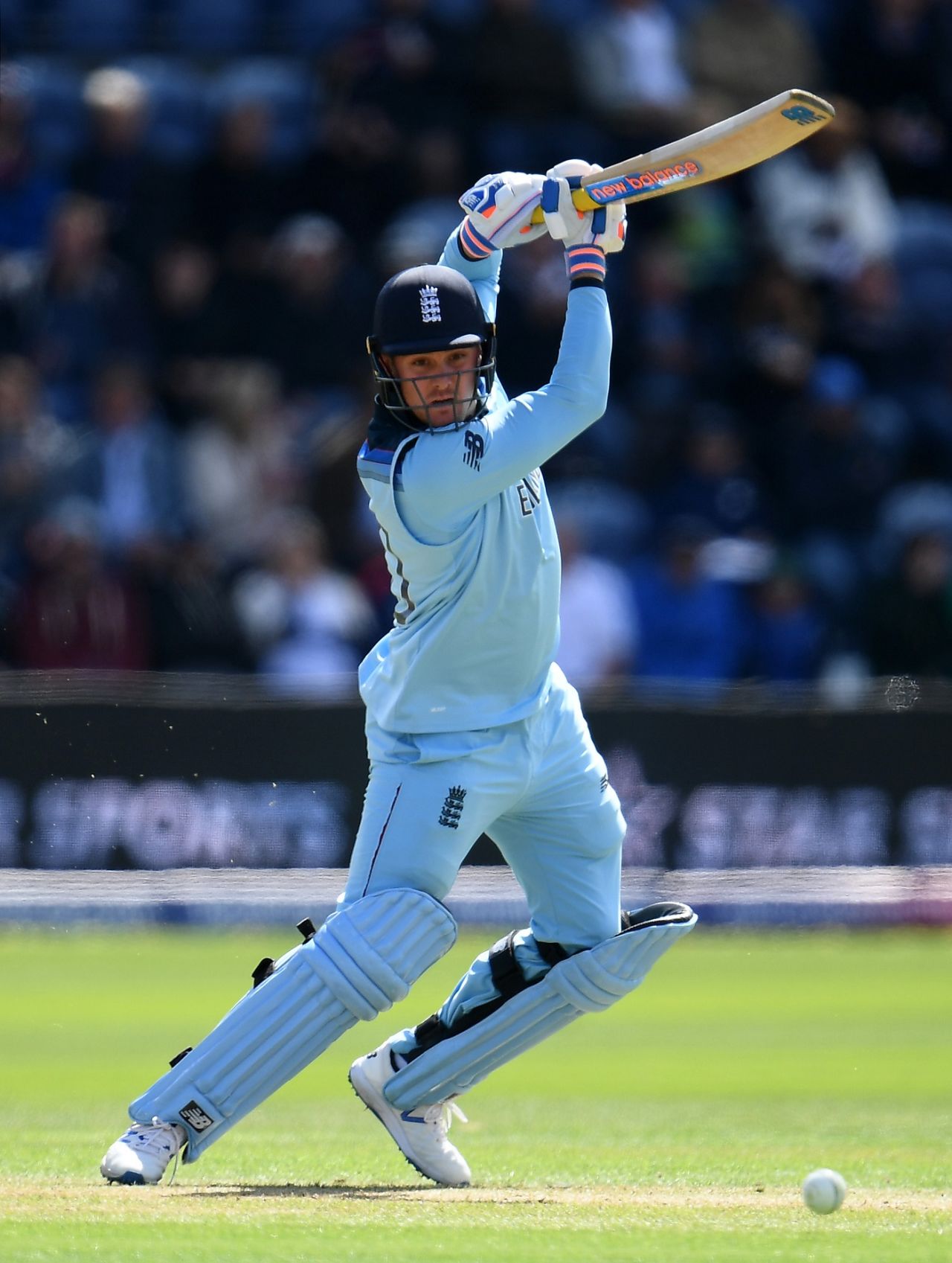 Jason Roy steers the ball into the off side for four, England v Bangladesh, World Cup 2019, Cardiff, June 8, 2019