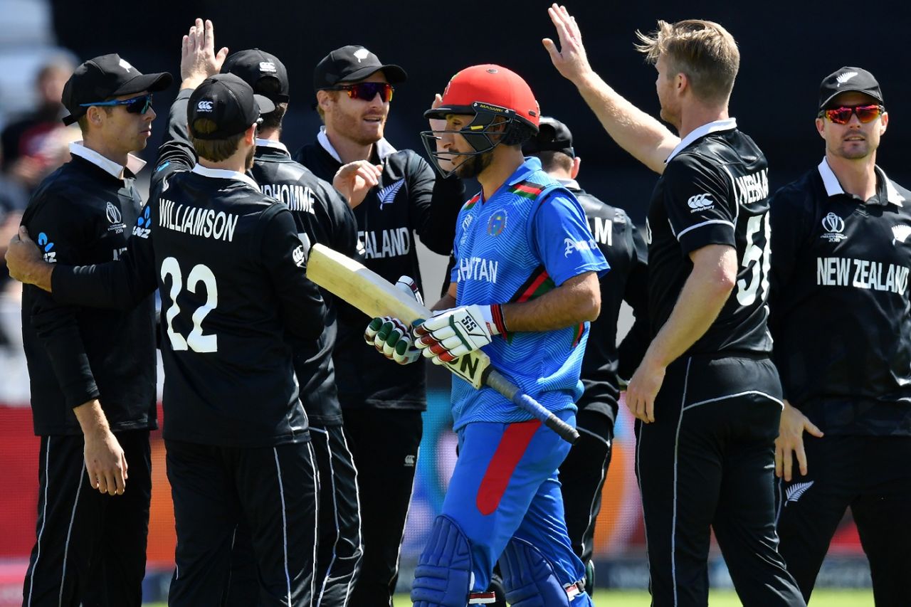 Rahmat Shah walks off after getting out, Afghanistan v New Zealand, World Cup 2019, Taunton, June 8, 2019