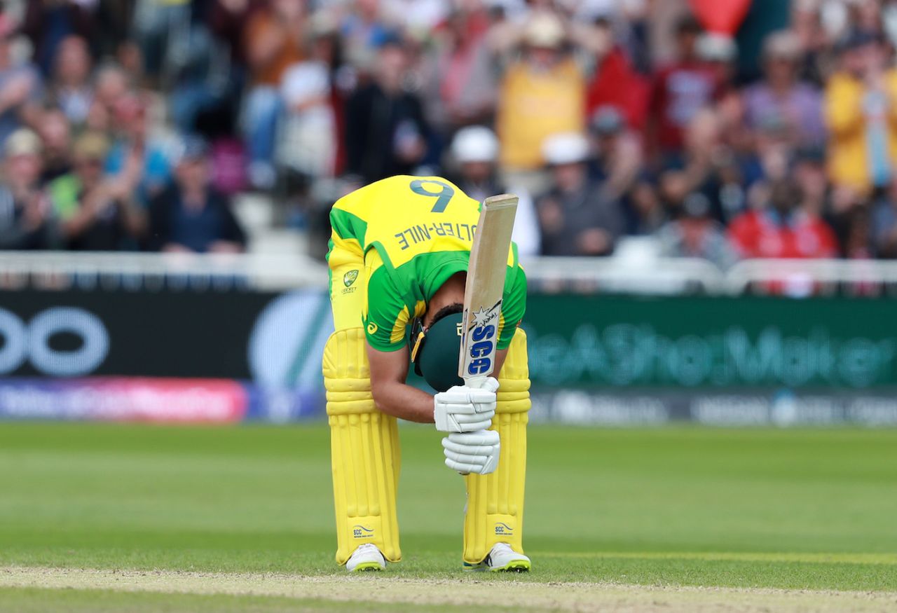 Nathan Coulter-Nile pulls the ball to the boundary, Australia v West Indies, World Cup 2019, Trent Bridge, June 6, 2019