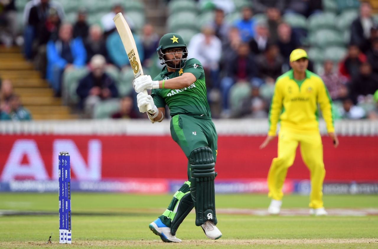 Imam ul-Haq plays a shot, Australia v Pakistan, World Cup 2019, Taunton, June 12, 2019