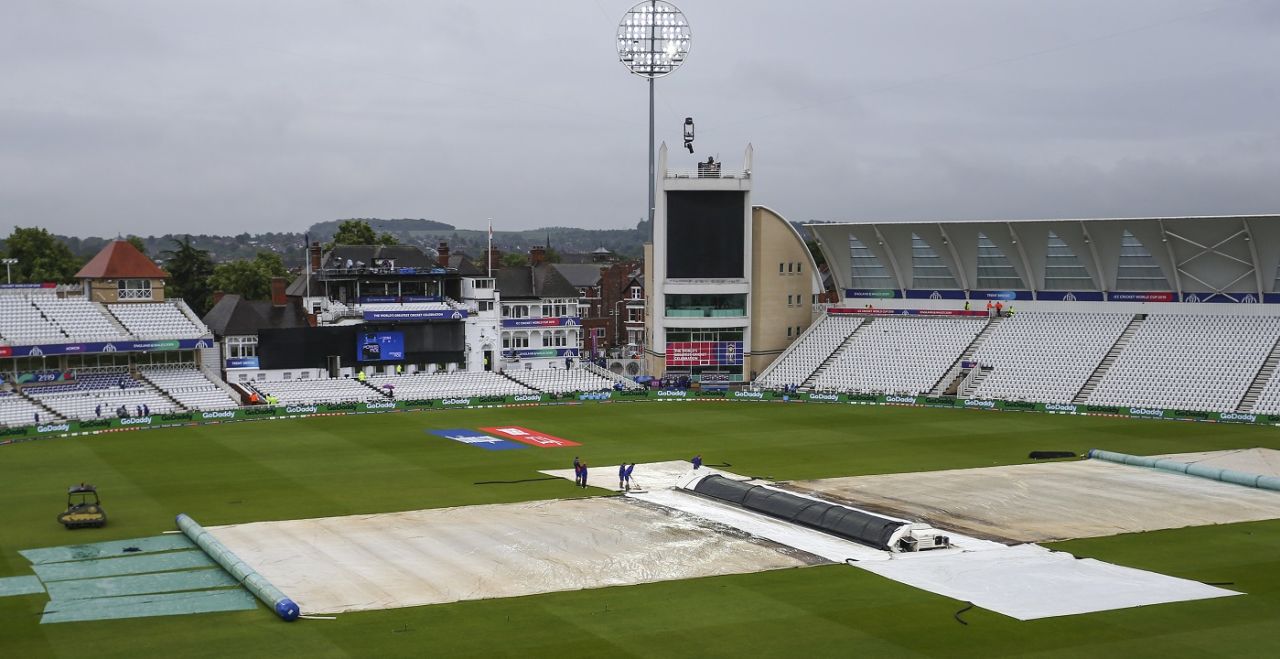 The covers remain on, India v New Zealand, World Cup 2019, Trent Bridge, June 13, 2019