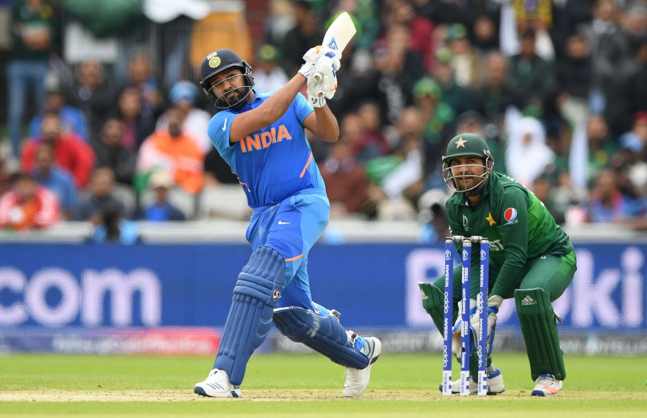 Rohit Sharma goes big, India v Pakistan, World Cup 2019, Manchester, June 16, 2019