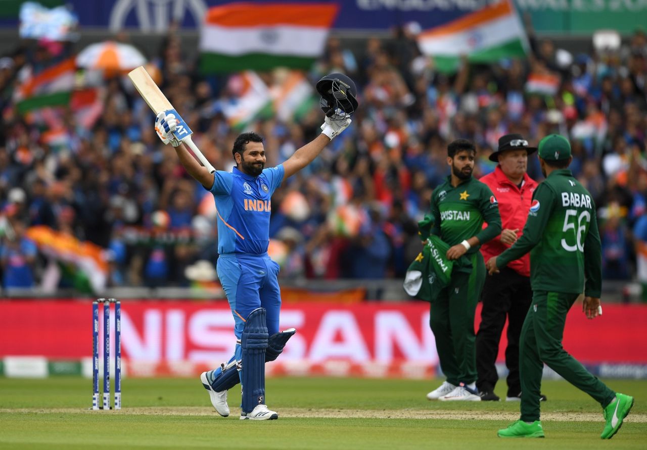Rohit Sharma's 85-ball ton gave India a superb start, India v Pakistan, World Cup 2019, Manchester, June 16, 2019