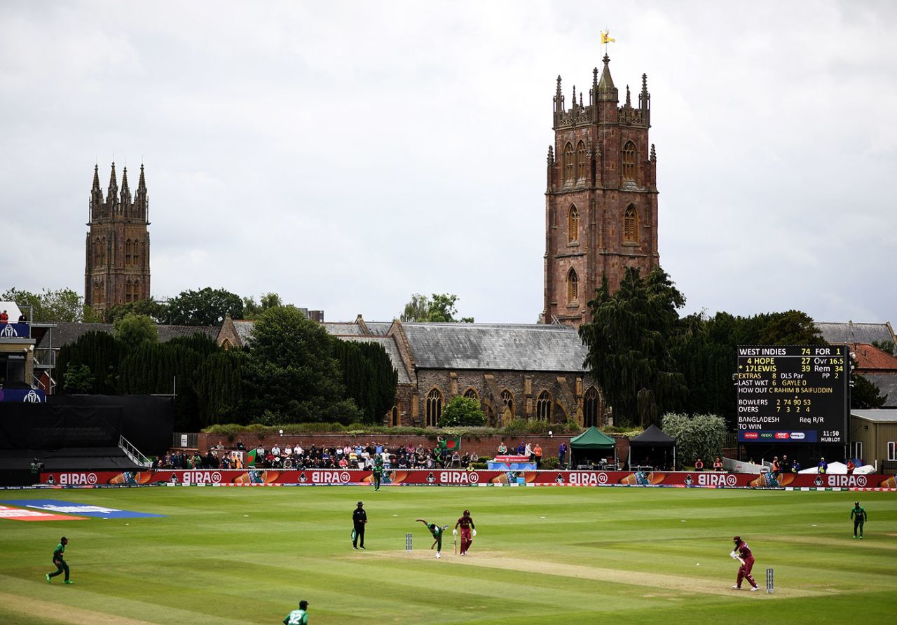 A general view of the World Cup game in Taunton, Bangladesh v West Indies, World Cup 2019, Taunton, June 17, 2019