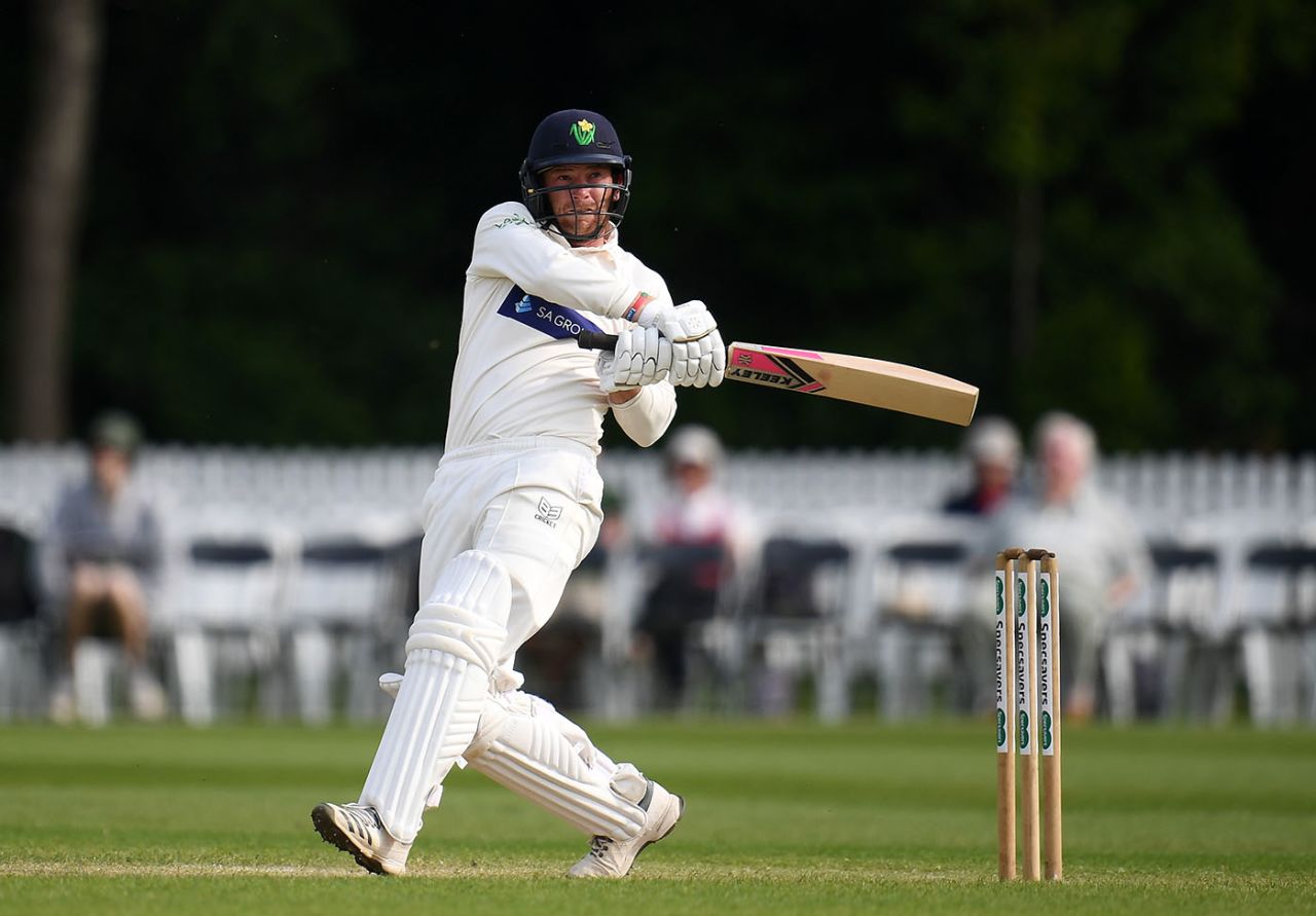 Graham Wagg pulls to the leg side, Glamorgan v Gloucestershire, County Championship Division Two, Spytty Park, Newport, May 15, 2019