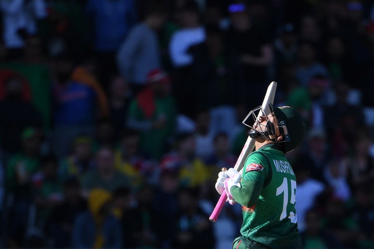 Mushfiqur Rahim celebrates his century, Australia v Bangladesh, World Cup 2019, Trent Bridge, June 20, 2019